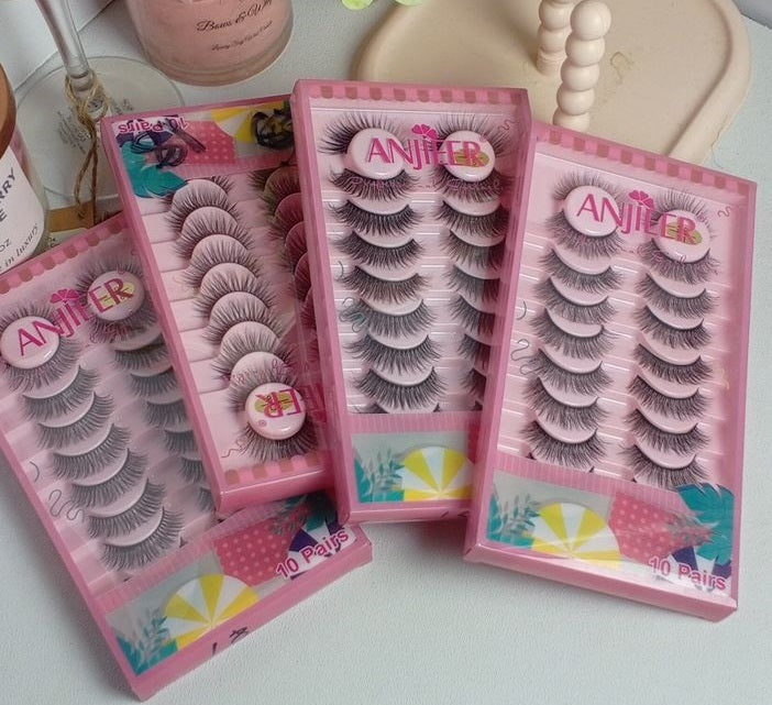 Ajineer High Quality Eye Lashes - 10 Pairs