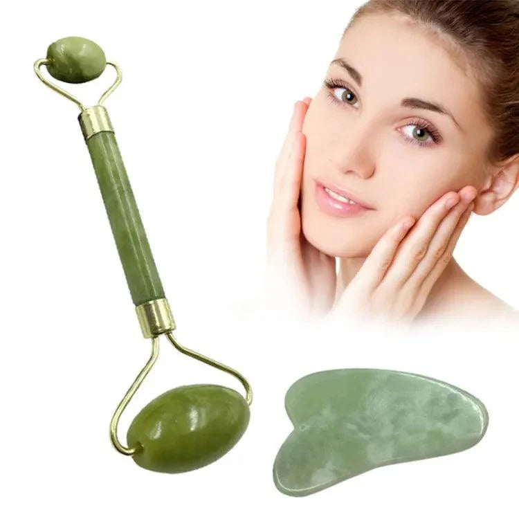 2 In 1 Jade Roller & Gua Sha Set