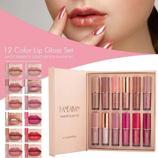 Handaiyan 12ps Matte Lip gloss pack.