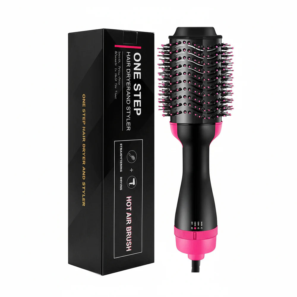 One Step Hot Air Brush - Dryer + Straightener