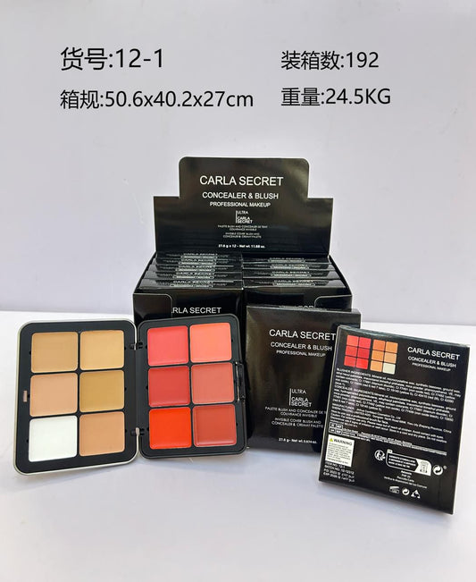 Carla secret 12 color creamy blush and contour palette