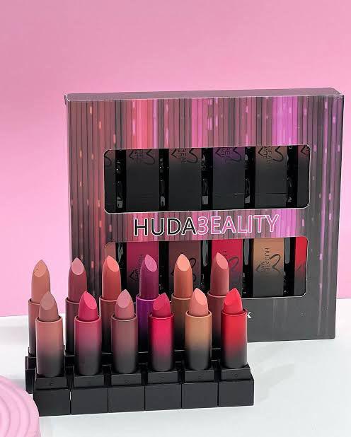Huda Beauty Bullet Lipstick - 12 Pcs Box