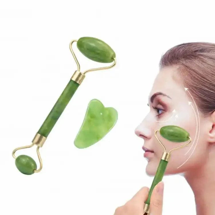 2 In 1 Jade Roller & Gua Sha Set